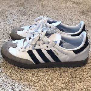 White Adidas Samba shoes